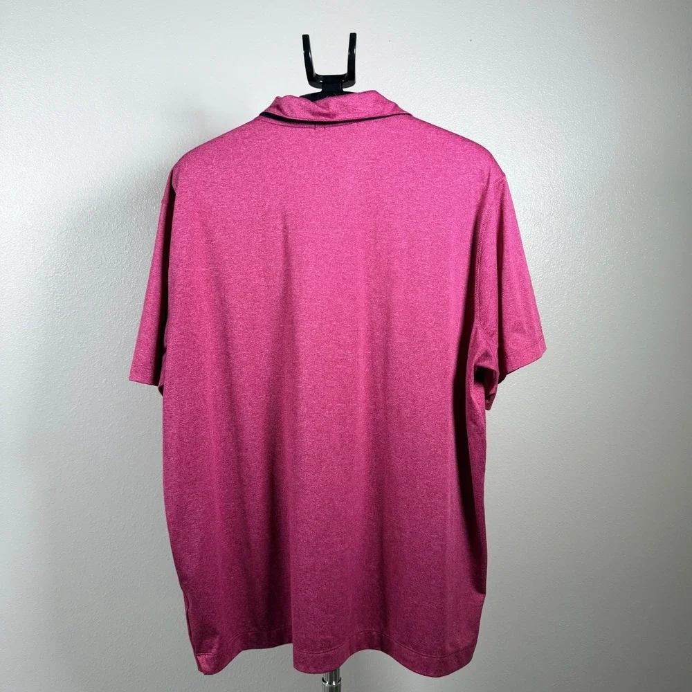Nike Golf Tour Performance Polo Shirt Mens 2XL Pink Dri Fit Tennis Athleisure